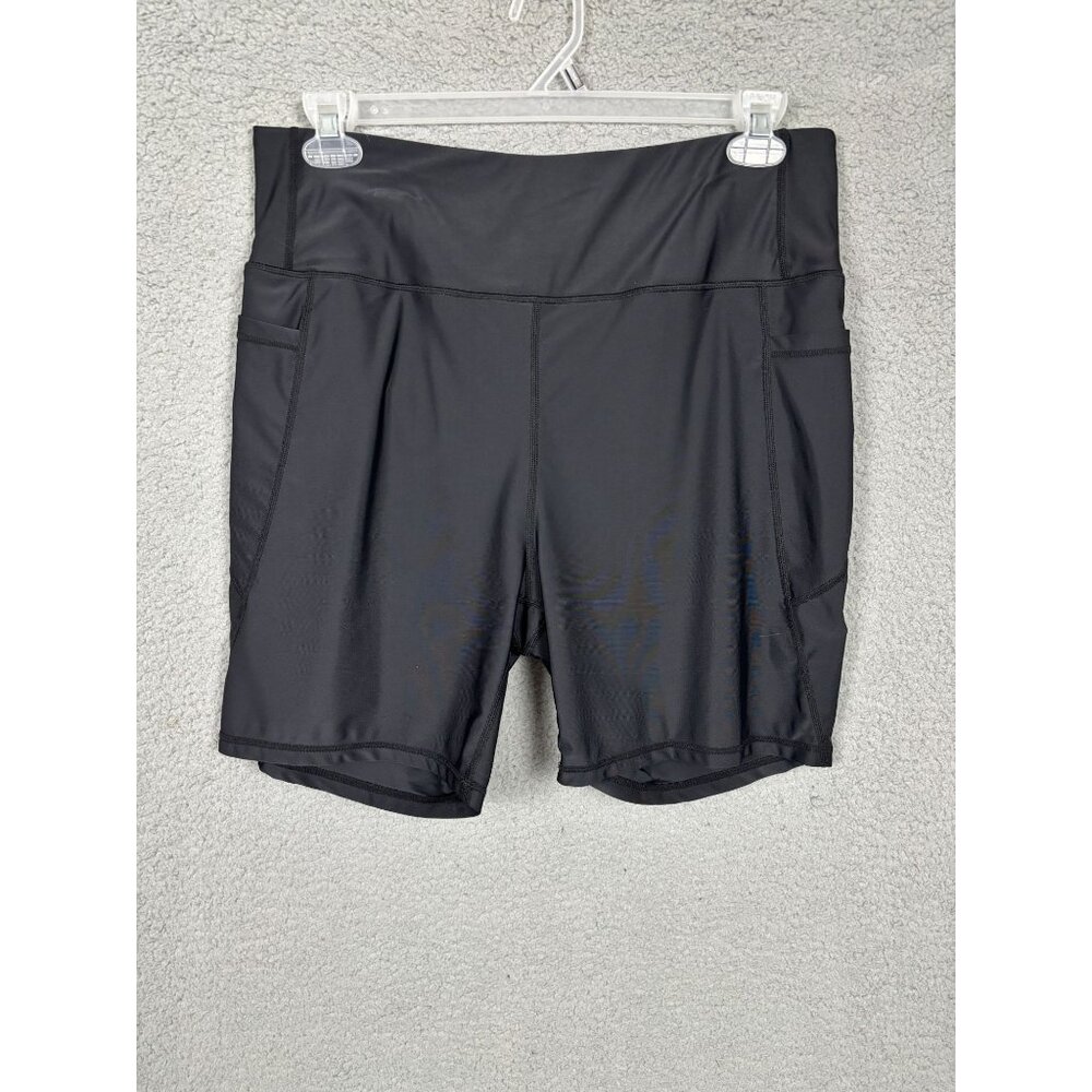 Gradual Women's 3XL Black Board Shorts Built In Brief Pockets 4 way Stretch NWTs